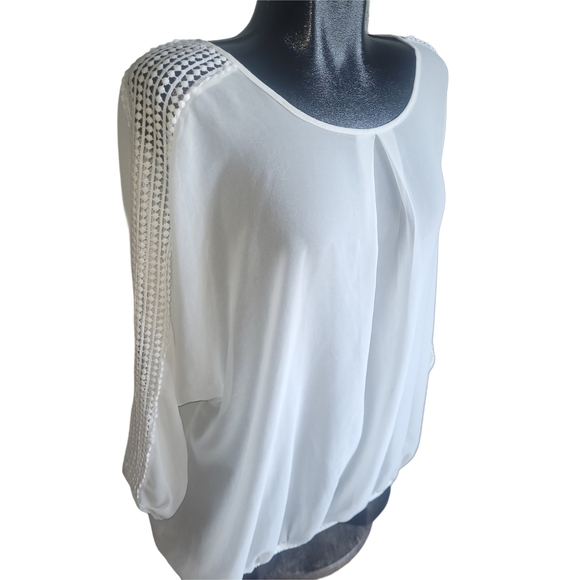 Jessica White Semi-sheer Long Sleeve Blouse 18W - Picture 2 of 5